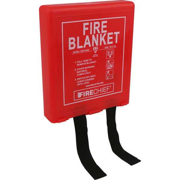 Firechief 1 x 1m Fire Blanket - Rigid Case