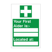 First Aider Sign
