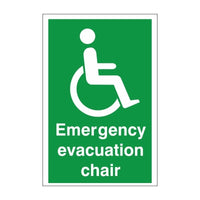 Evacuation Chair Sign