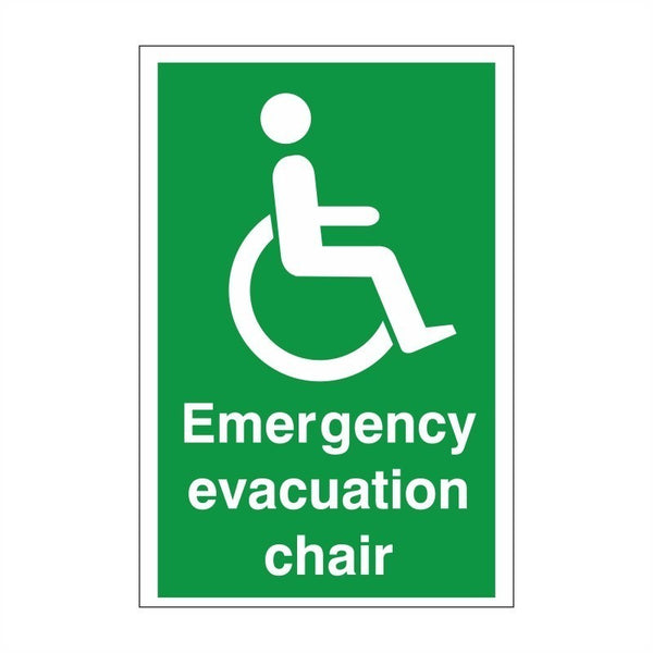 Evacuation Chair Sign
