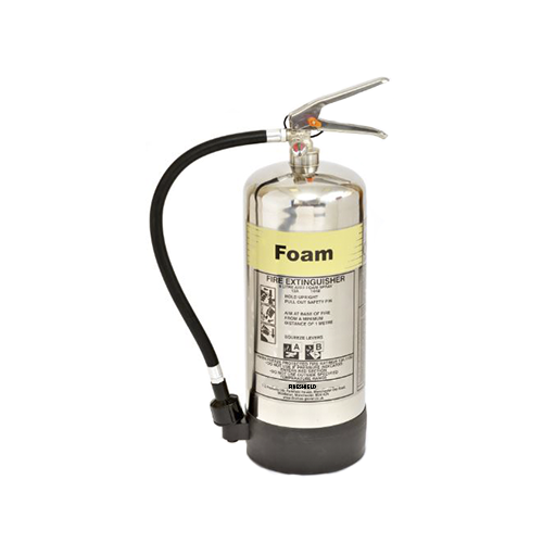Fireshield 9ltr Polished Stainless Steel AFFF Foam Fire Extinguisher
