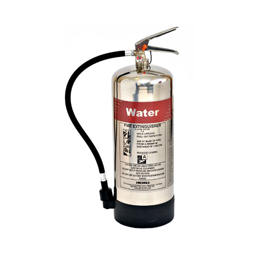 Fireshield 9ltr Polished Stainless Steel Water Fire Extinguisher