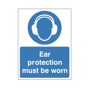 Ear Protection must be worn Sign