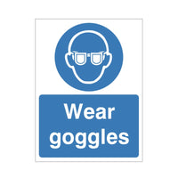Wear Goggles Sign