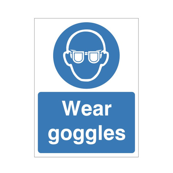 Wear Goggles Sign