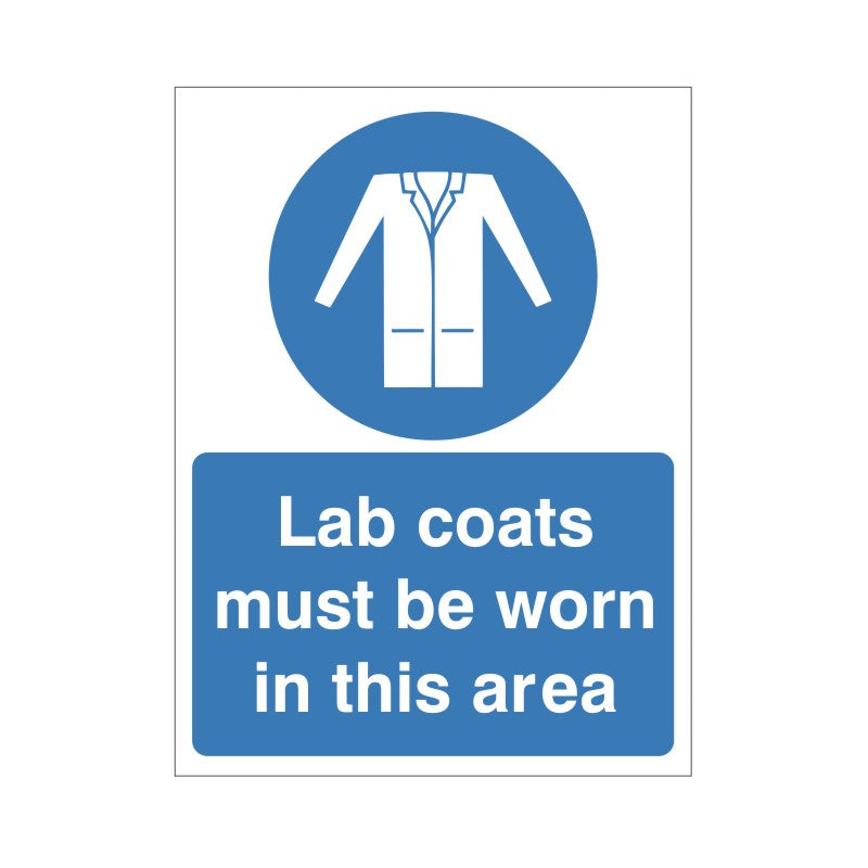 Lab Coats Must be Worn Sign – The-Safety.Shop