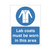 Lab Coats Must be Worn Sign