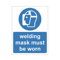 Welding Mask Must be Worn Sign