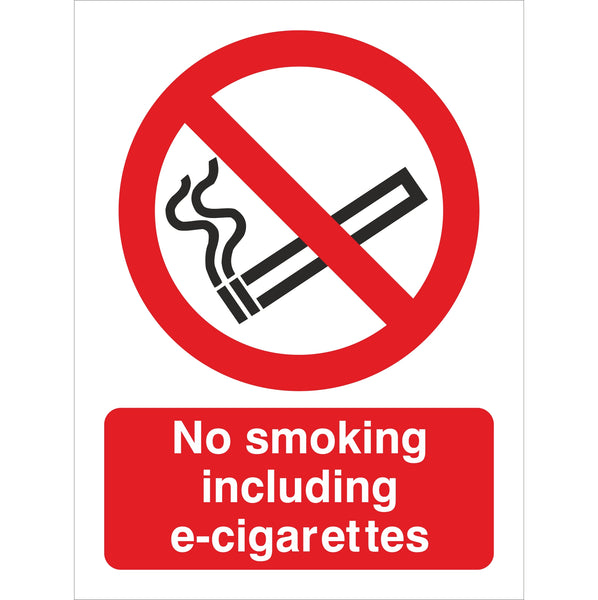 No Smoking including e-cigarettes Sign