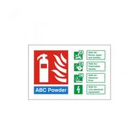 Powder Fire Extinguisher ID Sign