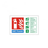 Powder Fire Extinguisher ID Sign