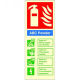 Powder Fire Extinguisher ID Sign