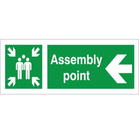 Assembly Point Left Arrow Sign