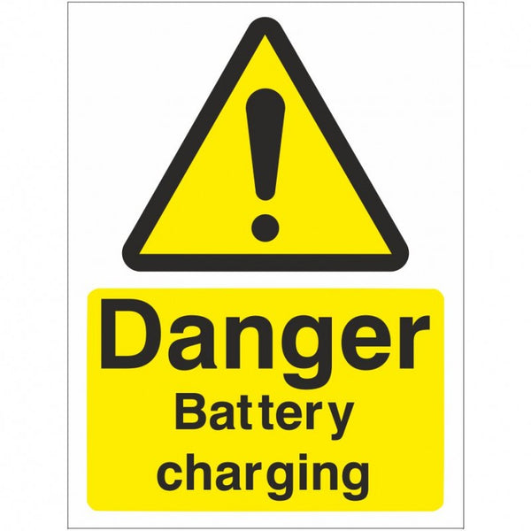 Danger Battery Charging Sign