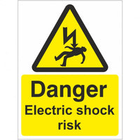 Danger Electric Shock Risk Sign