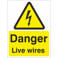 Danger Live Wires Sign