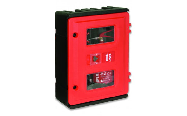 Double Fire Extinguisher Cabinet with Key Lock