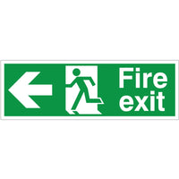 Fire Exit Left Arrow Sign