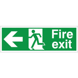 Fire Exit Left Arrow Sign