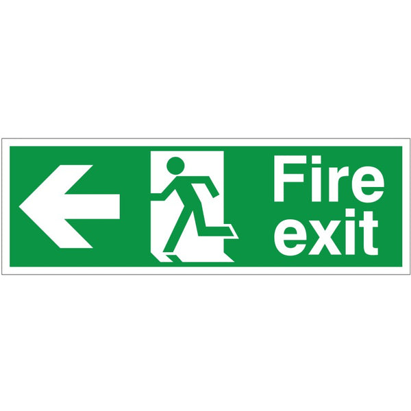 Fire Exit Left Arrow Sign