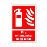 Fire Extinguisher Keep Clear Sign