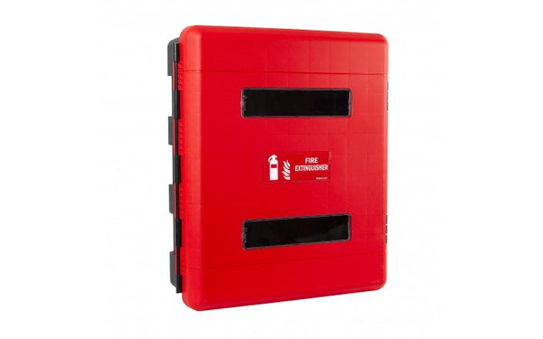 Firechief Double Fire Extinguisher Cabinet with hand operated latch