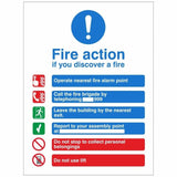 If You Discover a Fire - Fire Action Sign
