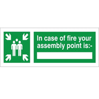 In Case of Fire your Assembly Point Is Sign