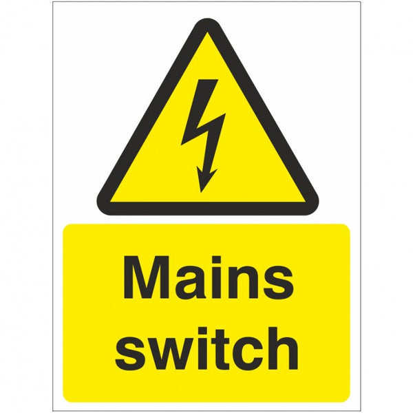 Mains Switch Sign