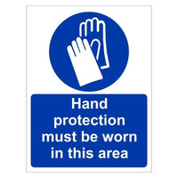 Hand Protection Must be Worn Sign