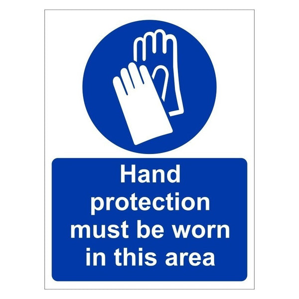 Hand Protection Must be Worn Sign