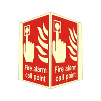 Fire Alarm Call Point Projecting Location Sign