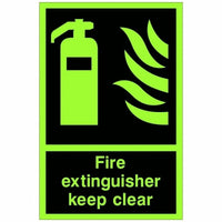Fire Extinguisher Keep Clear Sign