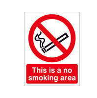 This is a No Smoking Area Sign