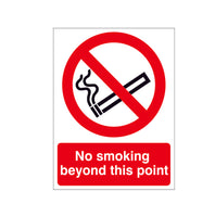 No Smoking Beyond this Point Sign