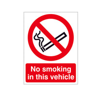 No Smoking in this Vehicle Sign