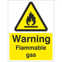Warning Flammable Gas Sign