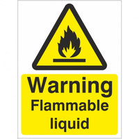 Warning Flammable Liquid Sign